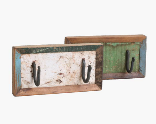 Perchero madera 2 ganchos