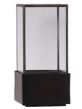 Vitrina de cristal y metal grande
