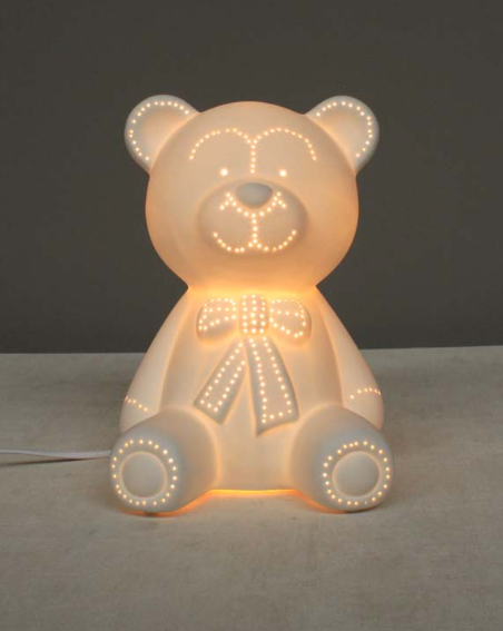 Lampara oso de porcelana
