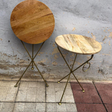 Mesa auxiliar redonda plegable