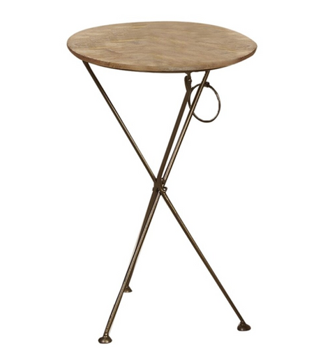 Mesa auxiliar redonda plegable