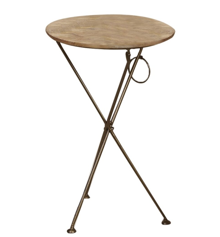 Mesa auxiliar redonda plegable