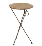 Mesa auxiliar redonda plegable