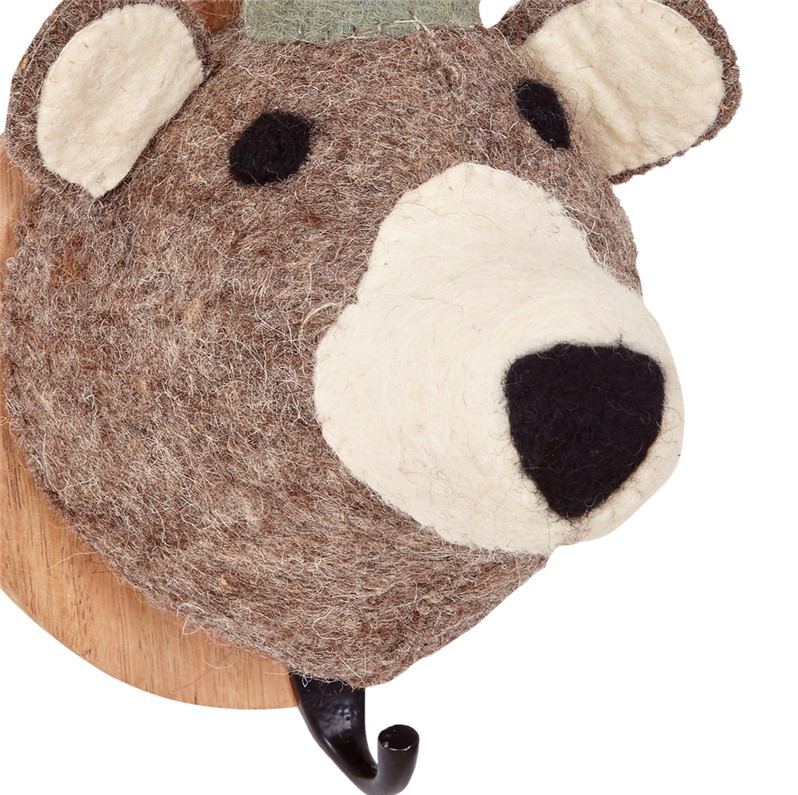 Perchero cabeza oso