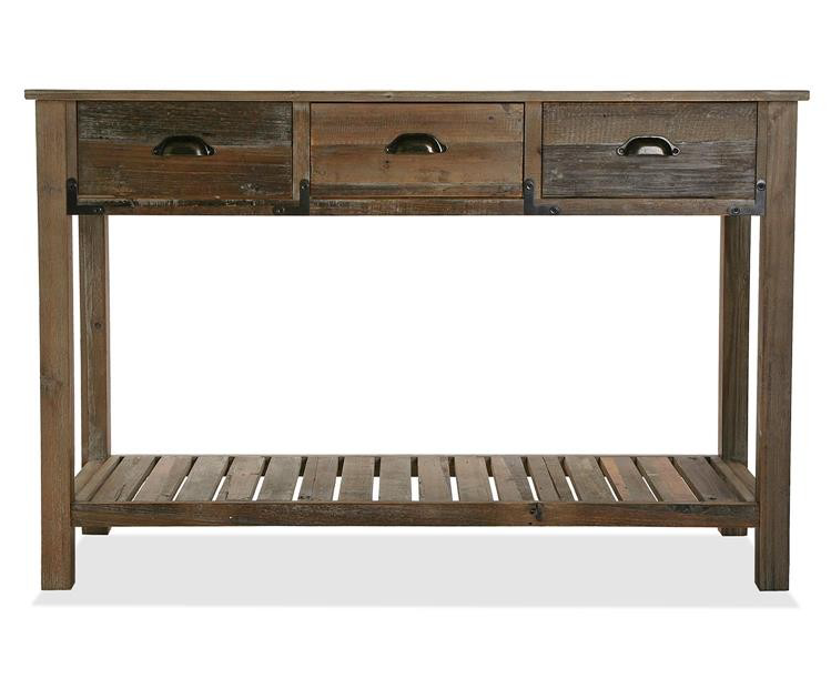 Consola madera 3 cajones
