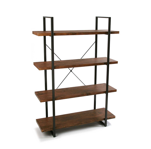 Estanteria estructura metálica 4 baldas madera