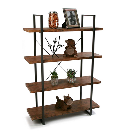 Estanteria estructura metálica 4 baldas madera