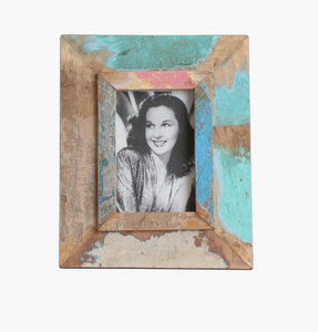 Porta fotos madera recuperada pequeño