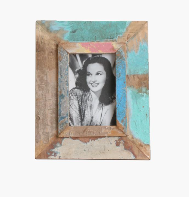 Porta fotos madera recuperada pequeño