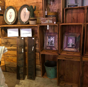 Porta fotos madera recuperada pequeño