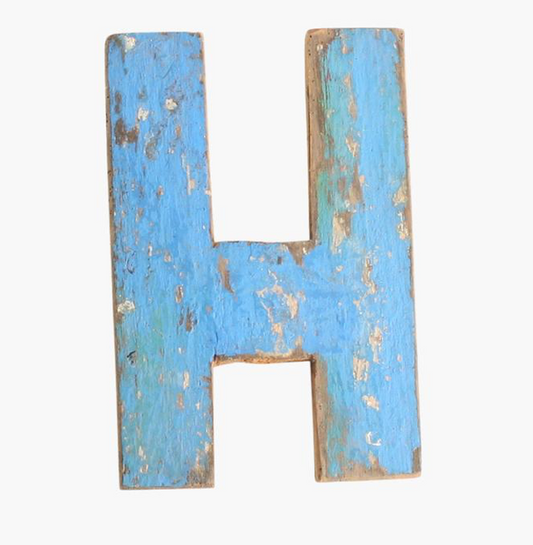 Letra H de madera