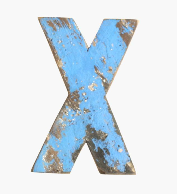 Letra X de Madera