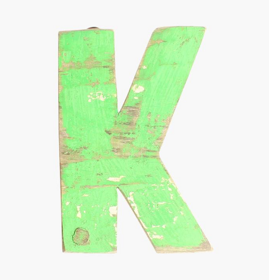 Letra K de madera