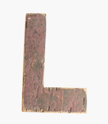 Letra L de Madera