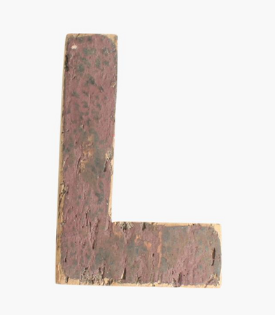 Letra L de Madera