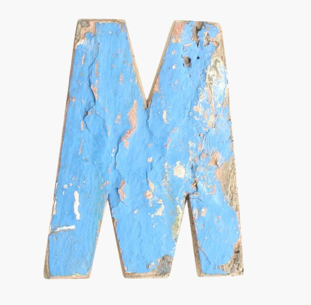 Letra M de Madera