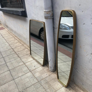 Espejo rectangular ovalado