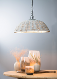 Lampara rattan gris