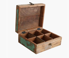Caja de te de madera