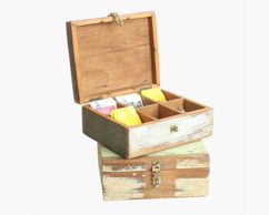 Caja de te de madera