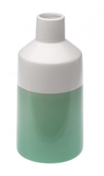 Copia de Jarron ceramica bicolor verde/blanco