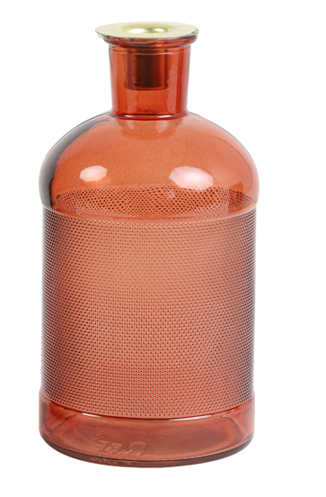 Botella color caldero porta velas