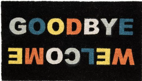 Felpudo Welcome Goodbye