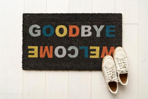 Felpudo Welcome Goodbye
