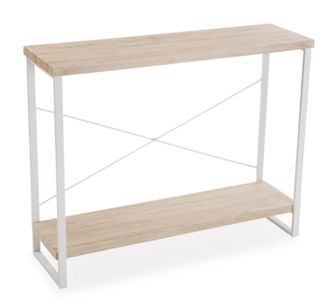 Consola metal y madera clara