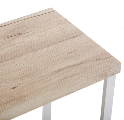 Consola metal y madera clara