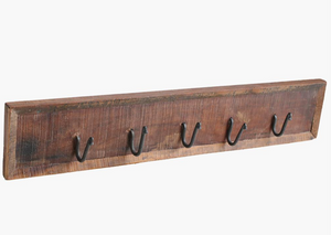 Perchero madera 5 ganchos