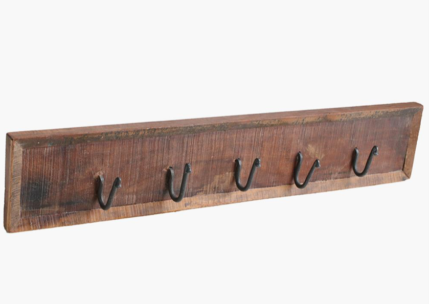 Perchero madera 5 ganchos