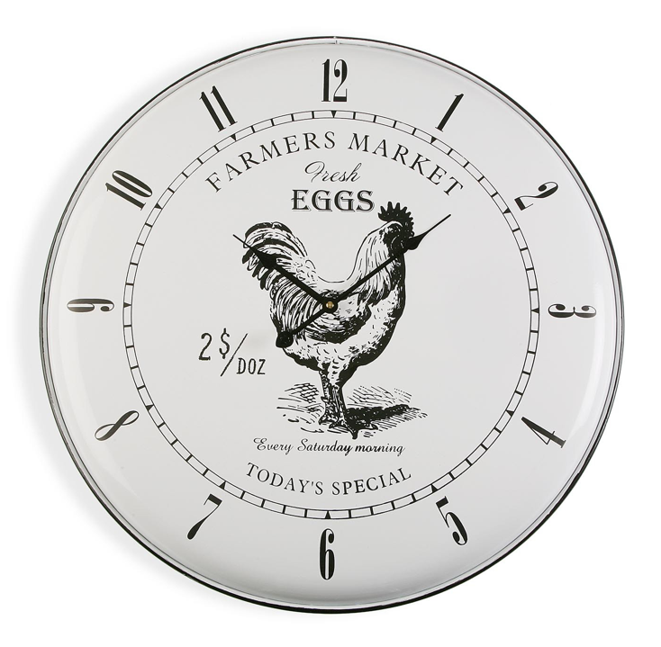 Reloj metálico gallo