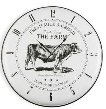 Reloj metálico vaca