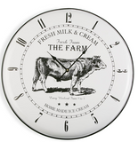Reloj metálico vaca