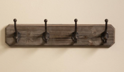 Perchero madera con 4 ganchos dobles