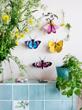 Figura Mariposa Rosa y Negra Carton Puzle