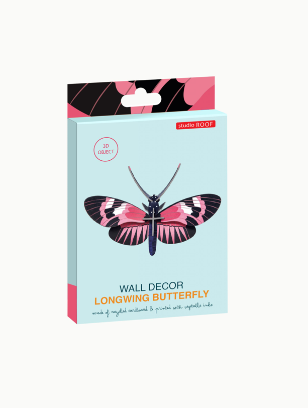 Figura Mariposa Rosa y Negra Carton Puzle
