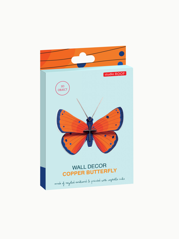 Figura Mariposa Naranja y Azul Carton Puzle