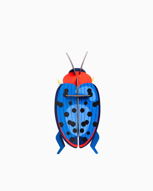 Figura Escarabajo Azul y Rojo Carton Puzle