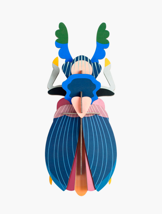 Figura Escarabajo Azul Carton Puzle