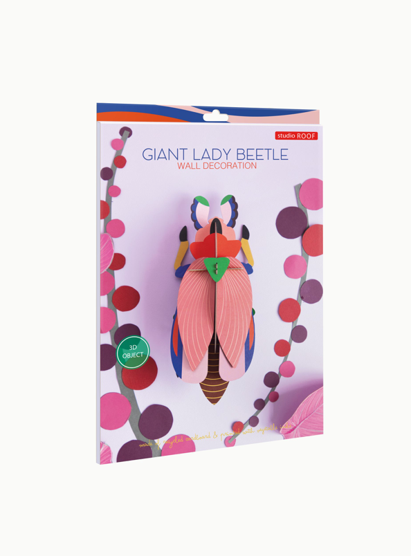 Figura Escarabajo Rosa Carton Puzle