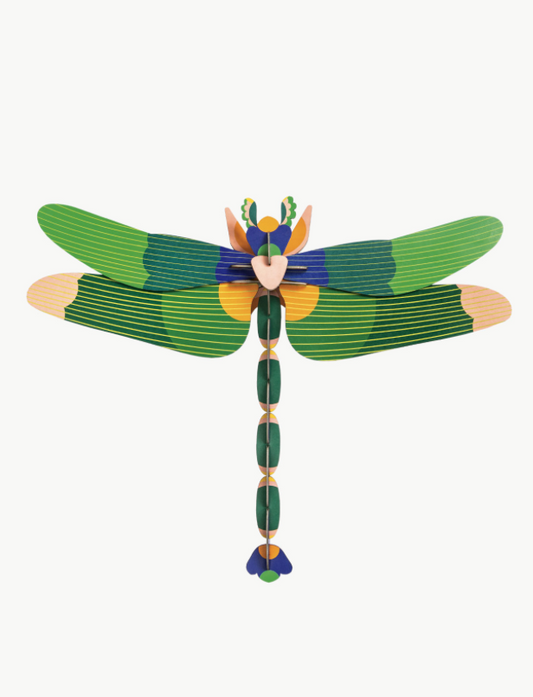 Figura Libélula Verde Carton Puzle