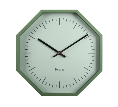 Reloj Octogonal Verde