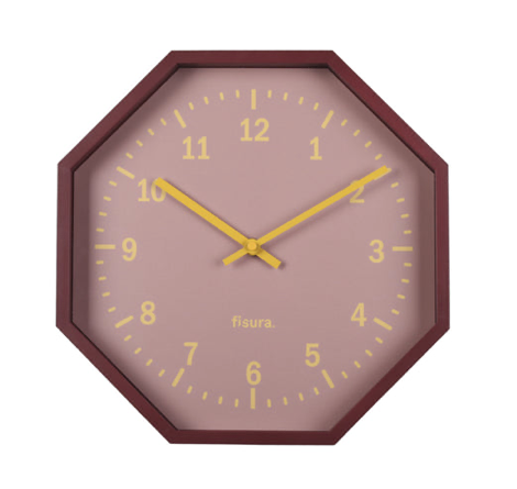 Reloj Octogonal Granate