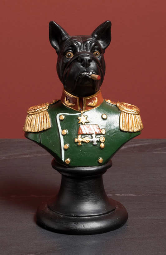 Busto Perro con Puro