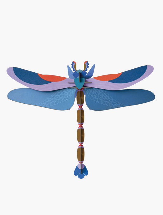 Figura Libélula Azul Carton Puzle