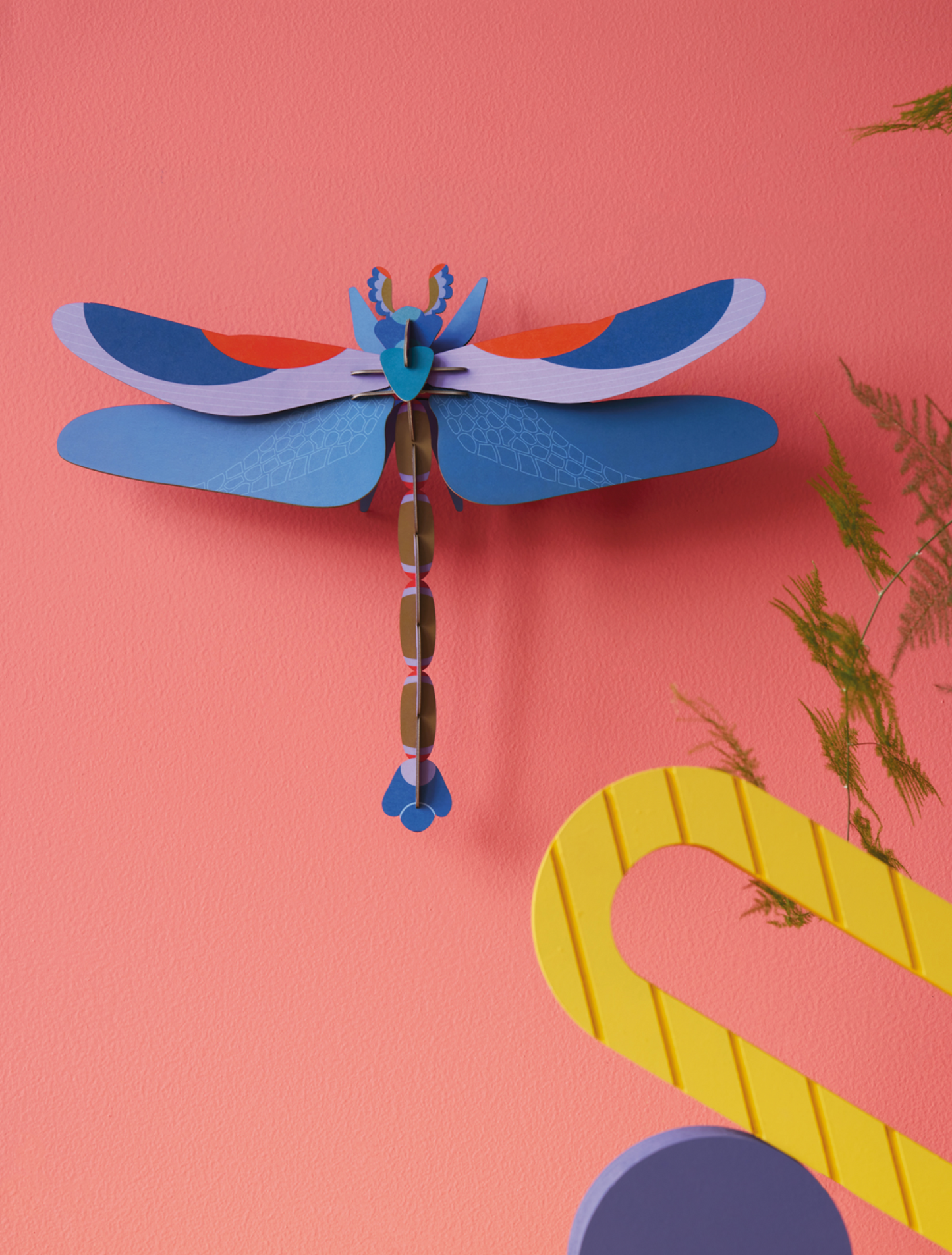 Figura Libélula Azul Carton Puzle