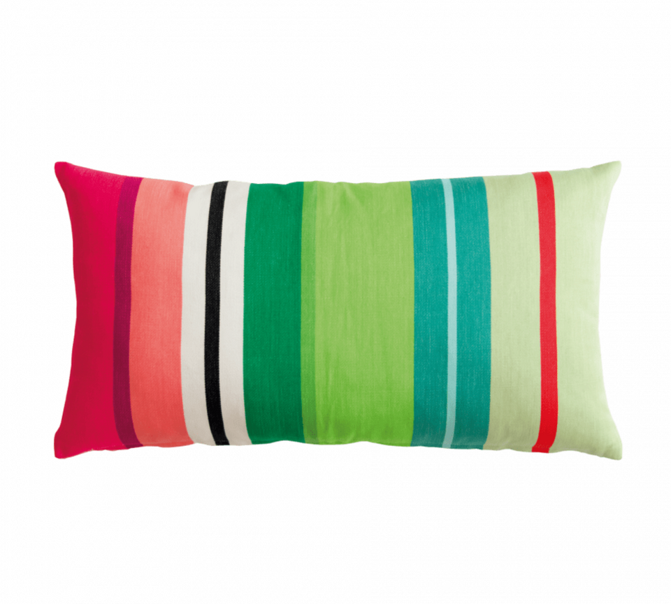 Cojin Rayado rectangular Pistacho