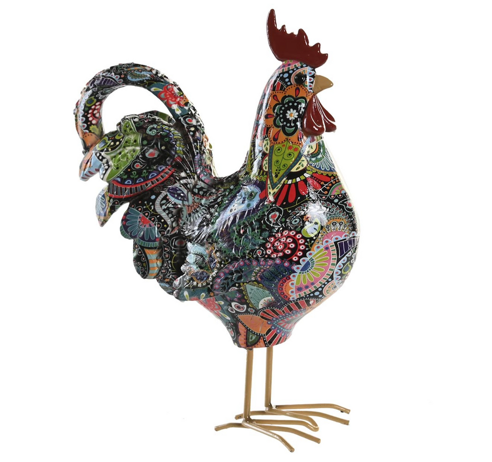 Gallo multicolor oscuro pequeño